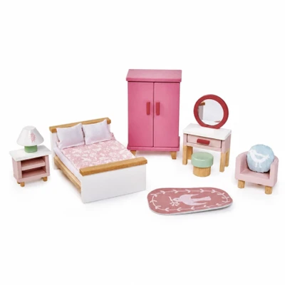 Tender Leaf Toys Dovetail Bedroom Wooden Furniture Set for Dolls House