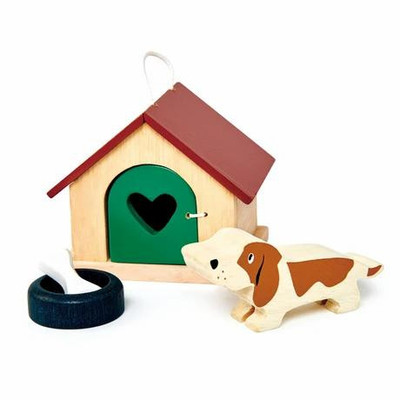 Tender Leaf Toys Wooden Pet Dogs Kennel Accessories