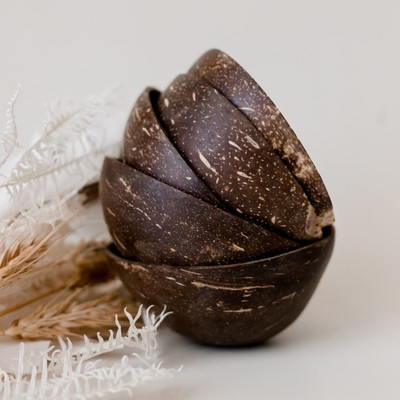 qtoys coconut sensory bowl set