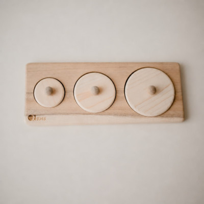montessori wooden circle size puzzle