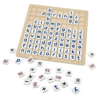 Viga Learning Grid Alphabet + Numbers Showing Letters