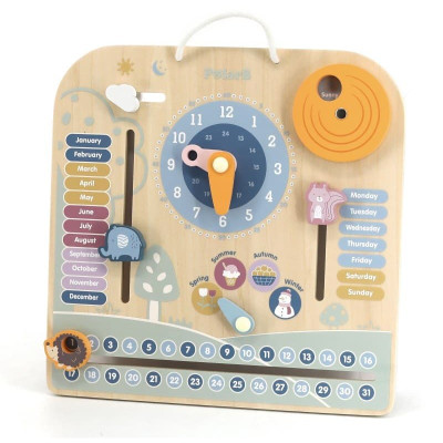 pretend play kids clock teaching time toy