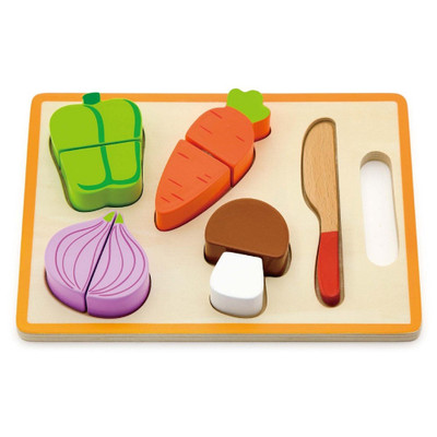Viga My Cutting Vegetable - 11 pieces in a chopping board.