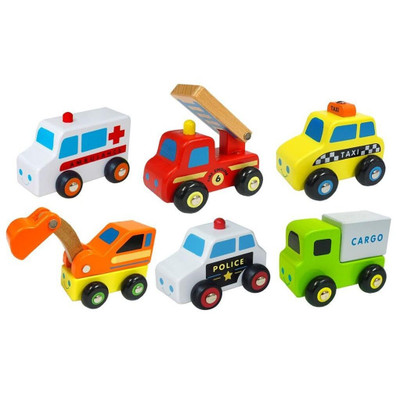 Wooden Mini Vehicle Set