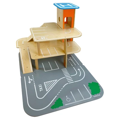 Beleduc Large Wooden Car Park & Garage Set - image 5