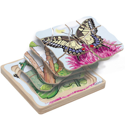 Beleduc Multilayer Puzzle - Life Courses - Butterfly