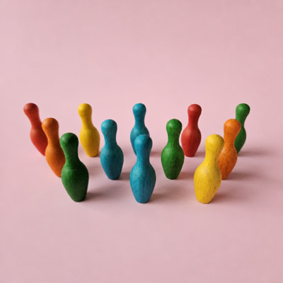 Mini Wooden Bowling Balls Set 