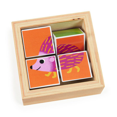 Djeco Tournibist 9 Wooden Swivel Puzzles Pieces in Frame 1