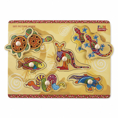 Fun Factory Aboriginal Art Puzzle with Knobs 