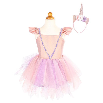 Great Pretenders Pink Shimmer Unicorn Dress & Headband - image 2