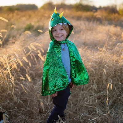Great Pretenders Metallic Green Dragon Cape