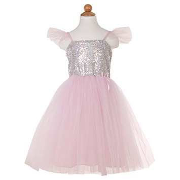 Great Pretenders Pink Sequins Princess Dress Kids Fairytale Costume - image 2
