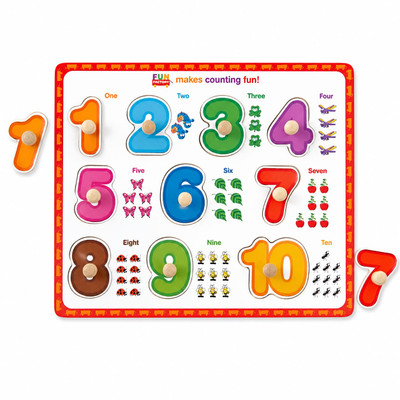 Colourful Numbers Counting Puzzle with Knobs 