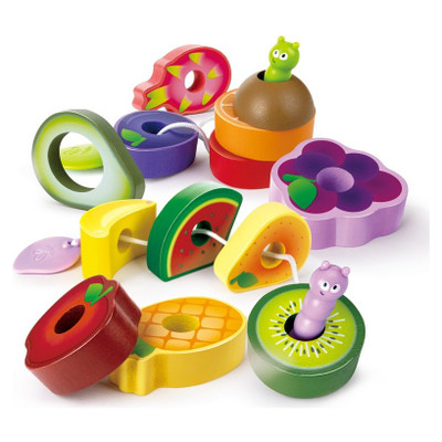 Hape Caterpillar Fruit Feast Lacing Toy