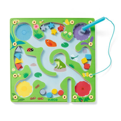 Djeco Wooden FroggyMaze with magnetic pen