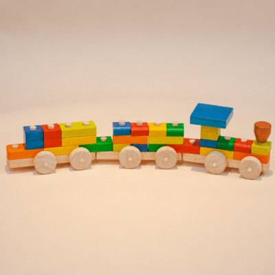 wooden stacking train