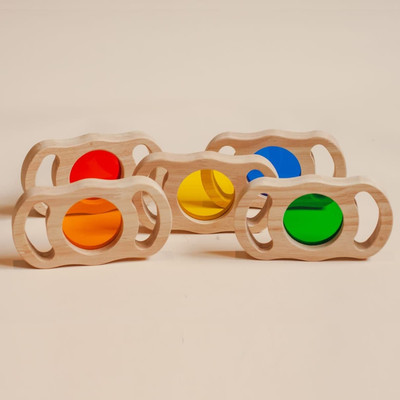 See Through Coloured Prism Blocks