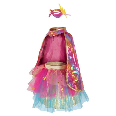 Great Pretenders Super-duper Tutu Cape & Mask Pink & Gold Kids Costume - image 8