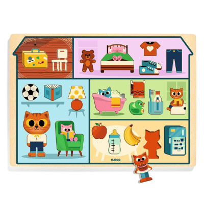 Djeco 22 Piece Wooden House Puzzle
