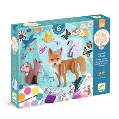 djeco forest animals art and crafts activity box - painting activity
