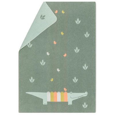 David Fussenegger Green Happy Croc Juwel Cot Blanket 