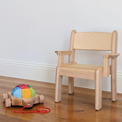 kids wooden montessori arm chair