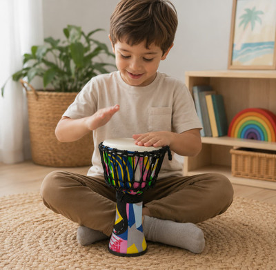kids colourful djembe