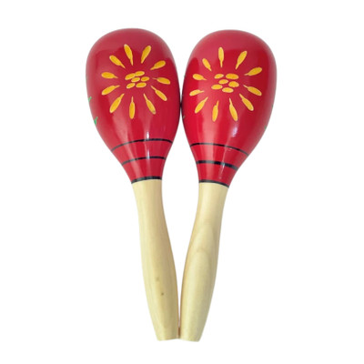 colourful wooden maracas