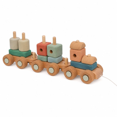  Korko Pull Along Stacking Cork Toy Train