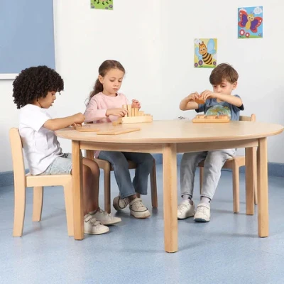 Preschool Furniture - Round Montessori Table & Chair Sets