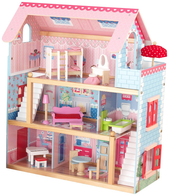 kidkraft chelsea doll cottage wooden dolls house