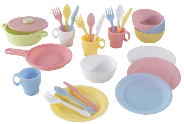 kidkraft cookware set pastel