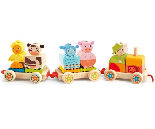 Djeco Creaferme Wooden Train-product-main_image -product-main_image
