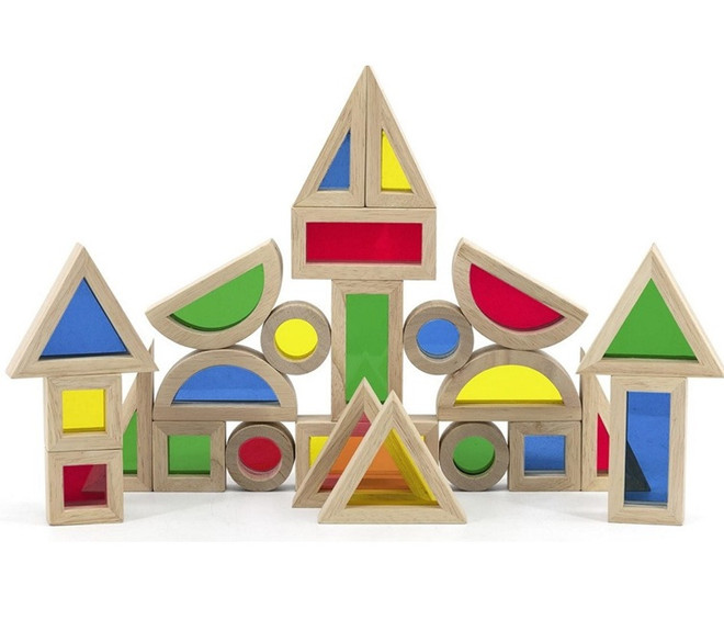 Viga Light & Colour Rainbow Blocks 24pcs Set-product-main_image -product-main_image