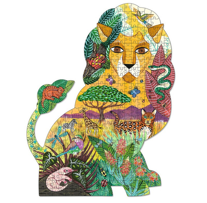 Djeco Lion Shaped 350pcs Art Puzzle-product-main_image -product-main_image