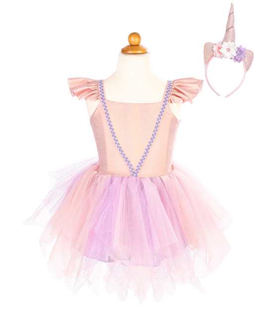 Great Pretenders Pink Shimmer Unicorn Dress & Headband-product-main_image -product-main_image