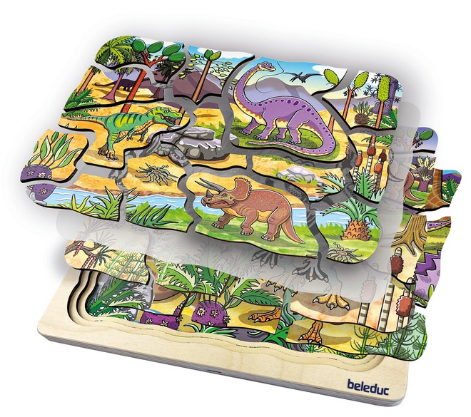 Beleduc Dinosaur Layer Puzzle-product-main_image -product-main_image