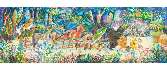Djeco Woods Music Band 200pc Gallery Puzzle with Poster-product-main_image -product-main_image