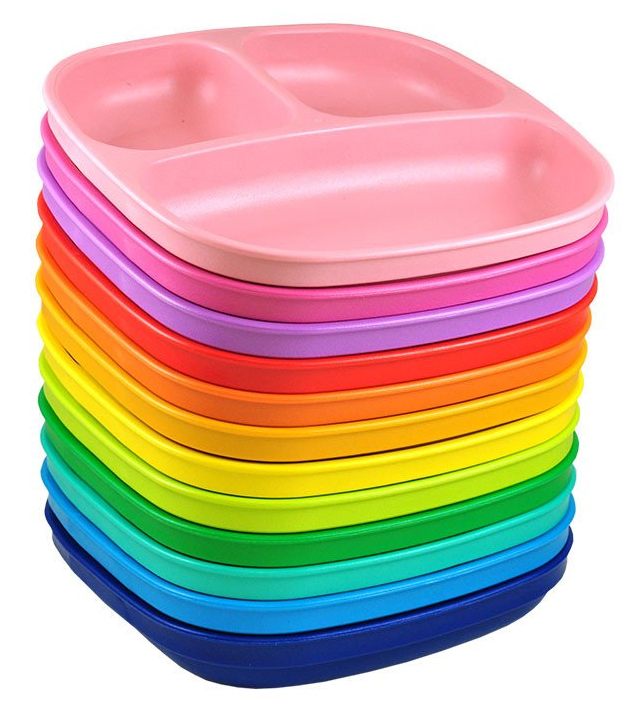 Re-play divided toddler and kids plates