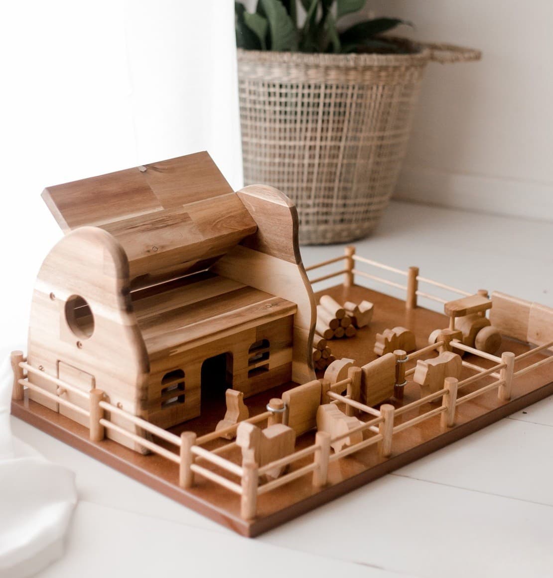 eco wooden farm set