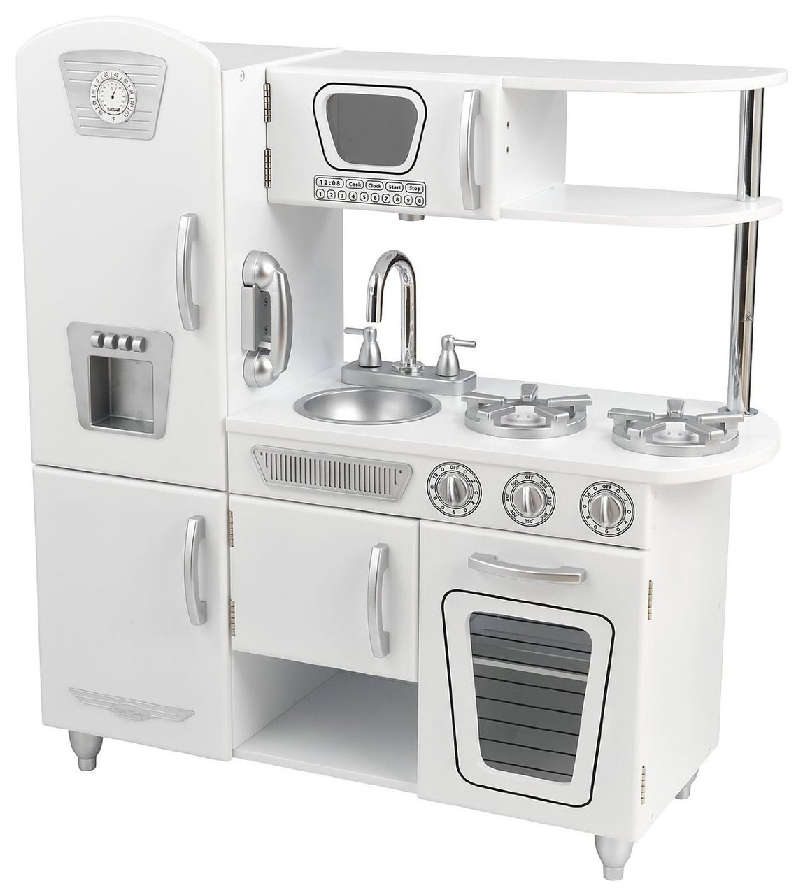 white retro play kitchen