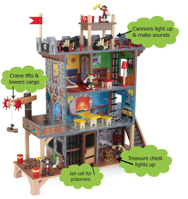 kidkraft pirate play set features