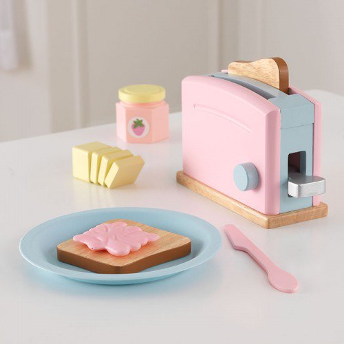 kidkraft pastel toaster set