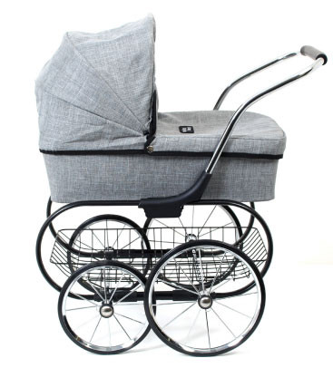 valco royale doll stroller - grey doll pram for boys and girls