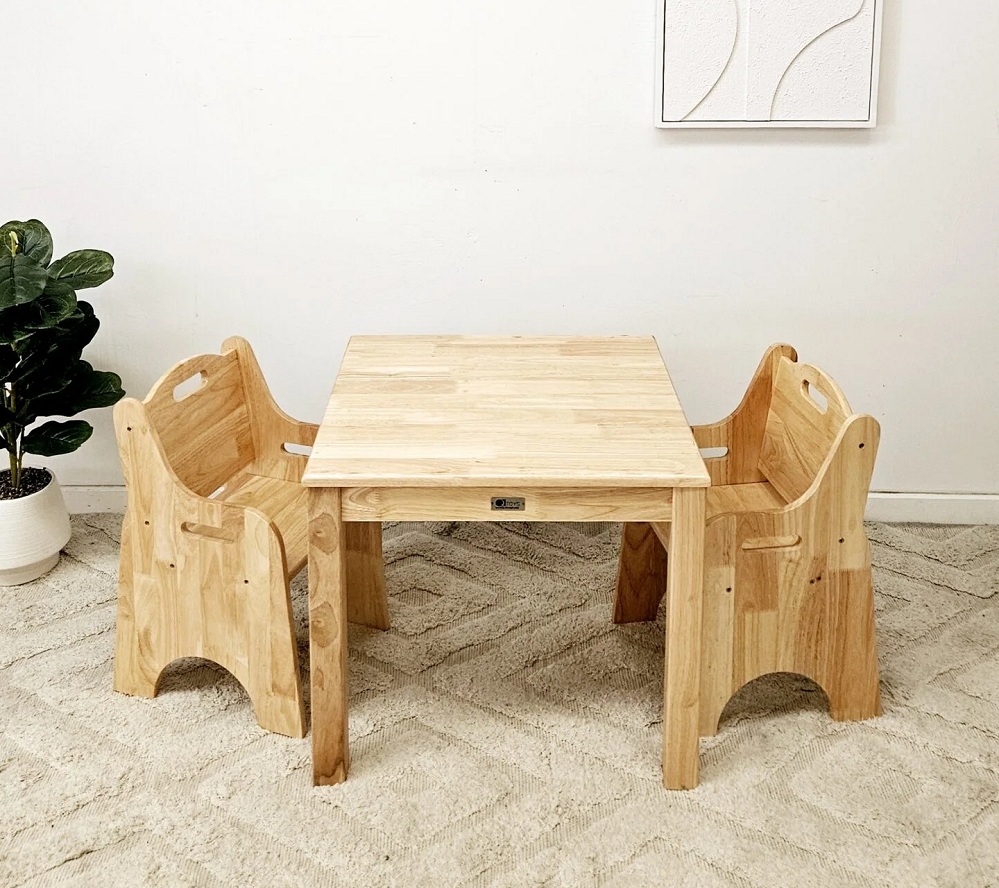 square table and two toddler chairs square table and two toddler chairs