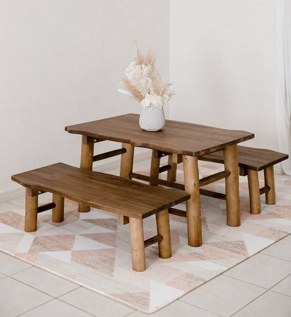 Qtoys Tree Top table and bench set small with decor
