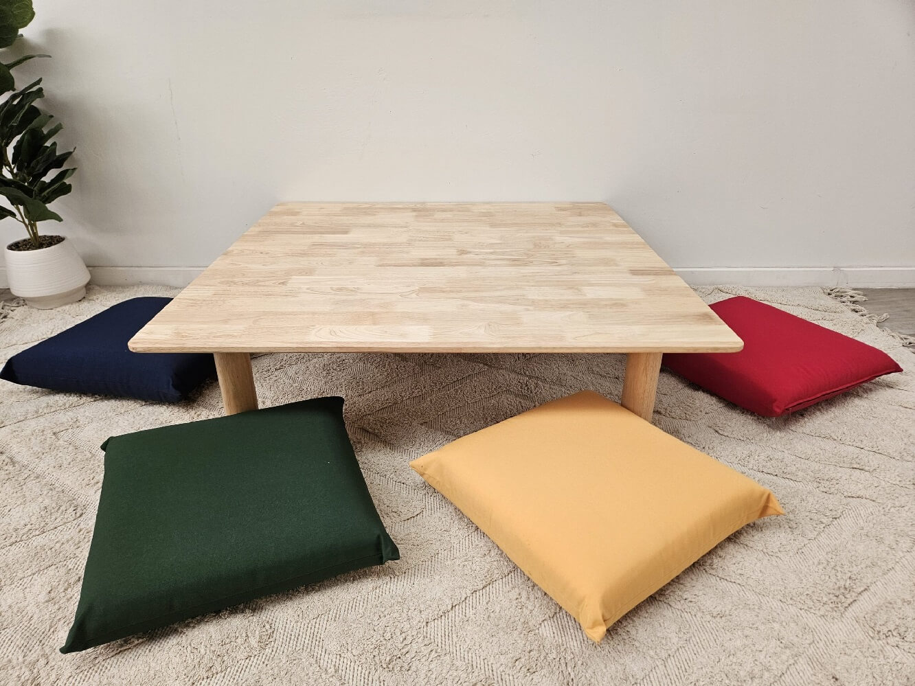 Qtoys low square table with cushions Qtoys low square table with cushions