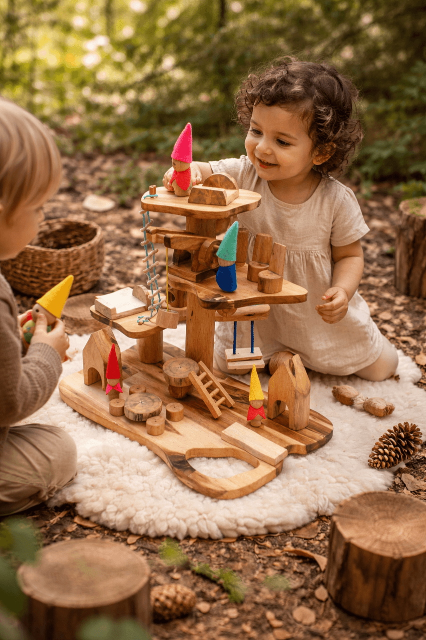 wooden gnome tree house