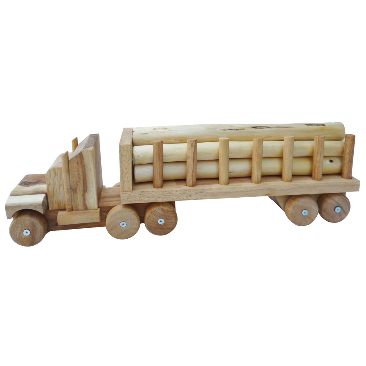wooden logs on kids toy truck
