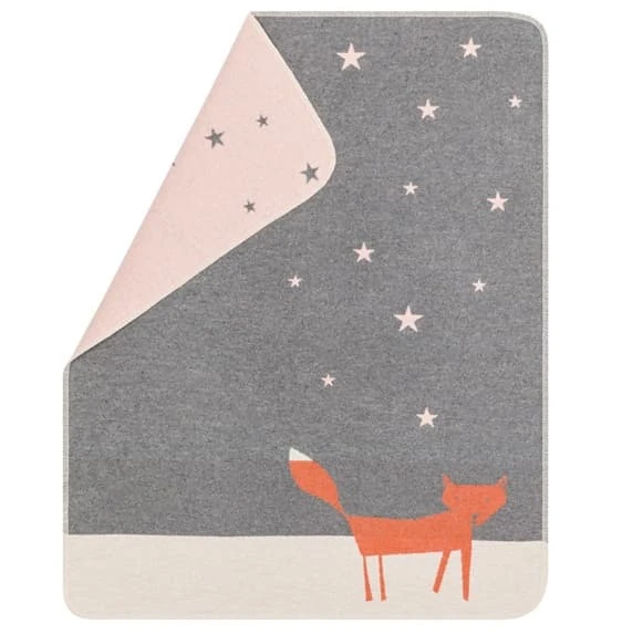 starry fox baby blanket